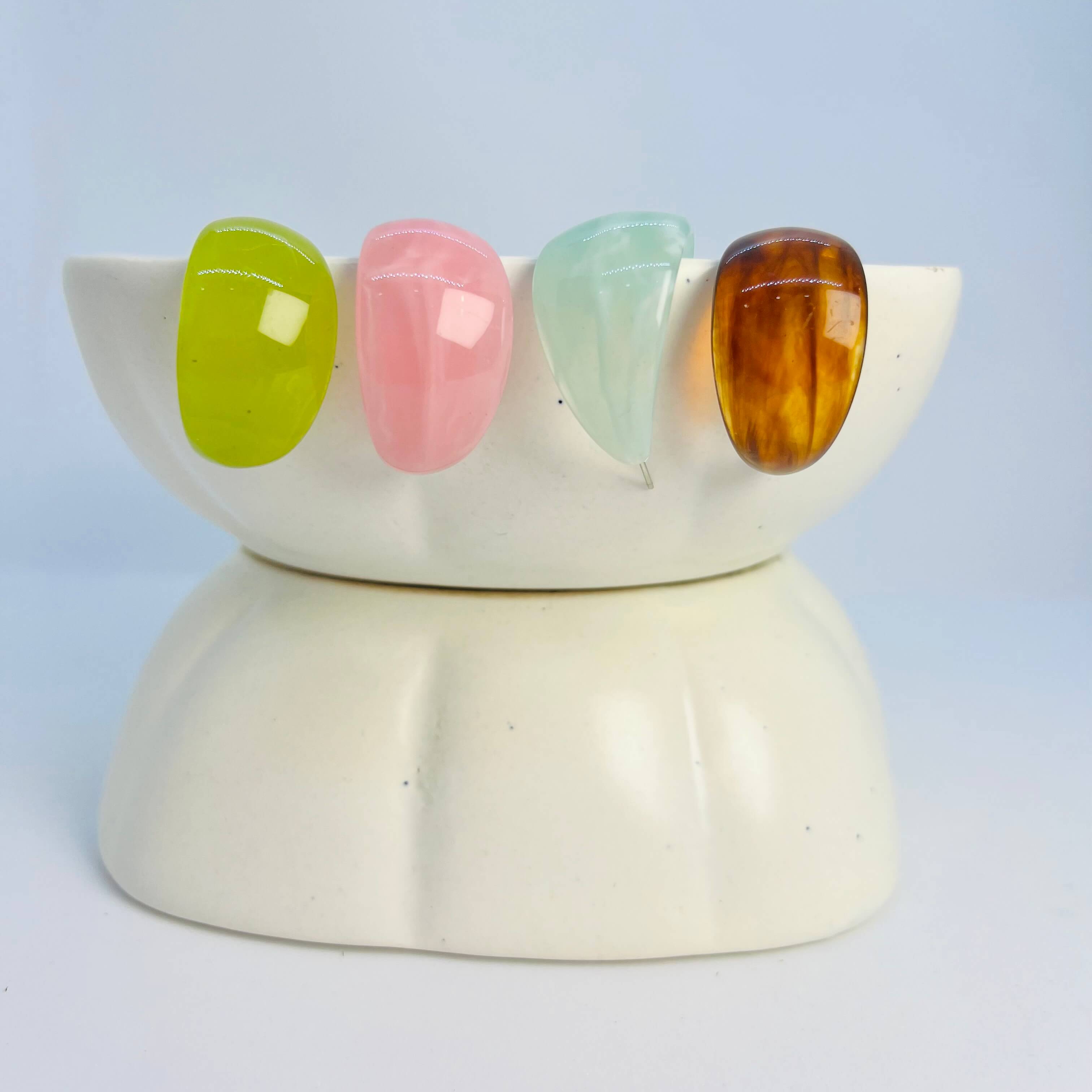 ACRYLIC BIGG BULGING HOOPS PASTEL