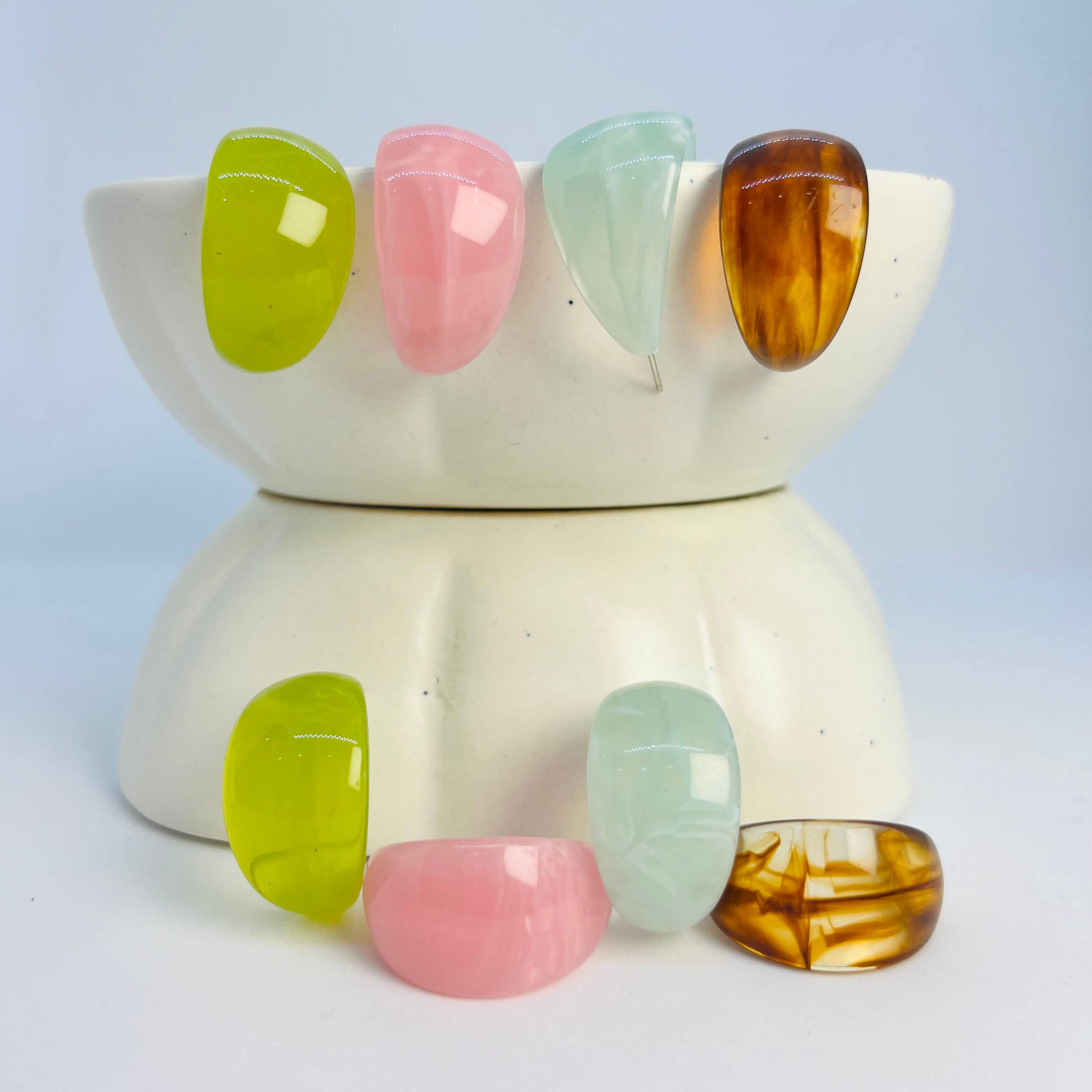 ACRYLIC BIGG BULGING HOOPS PASTEL